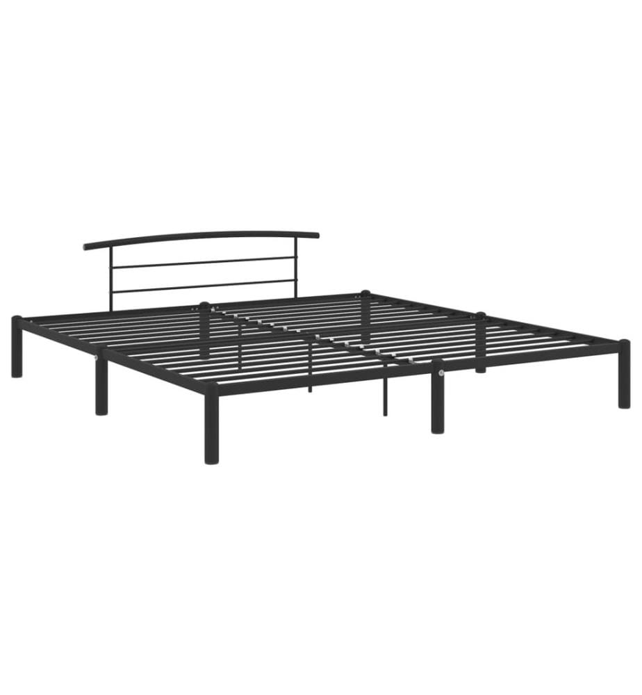 Bettgestell Schwarz Metall 200x200 cm