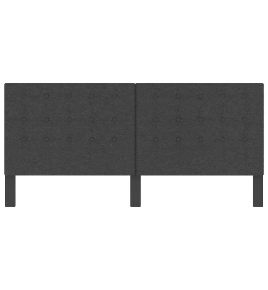 Kopfteil Getuftet Dunkelgrau Stoff 200 x 200 cm