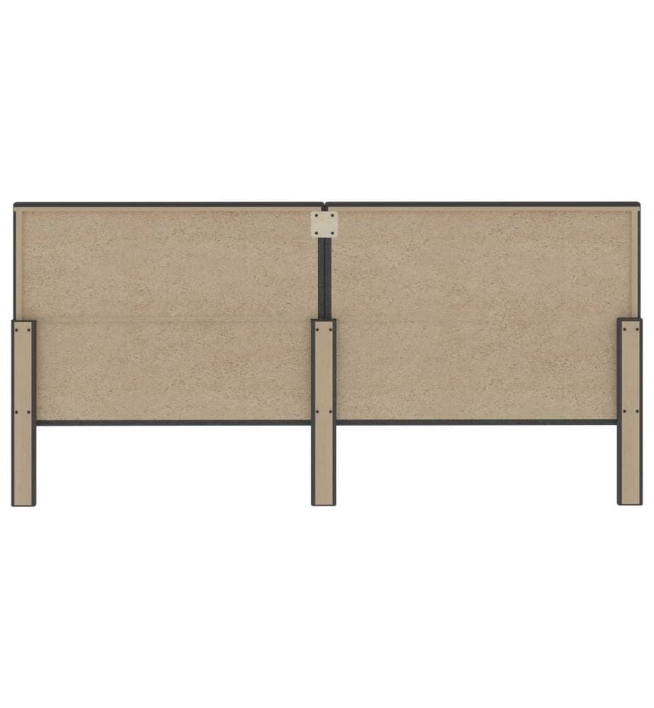 Kopfteil Getuftet Dunkelgrau Stoff 200 x 200 cm