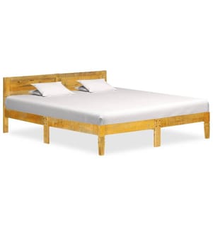 Cadre de lit sans matelas bois de manguier massif 180 cm