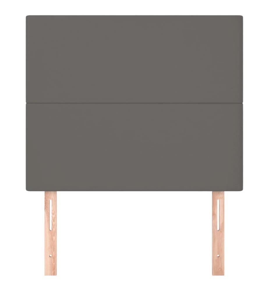 Kopfteil Grau 100x5x118/128 cm Kunstleder