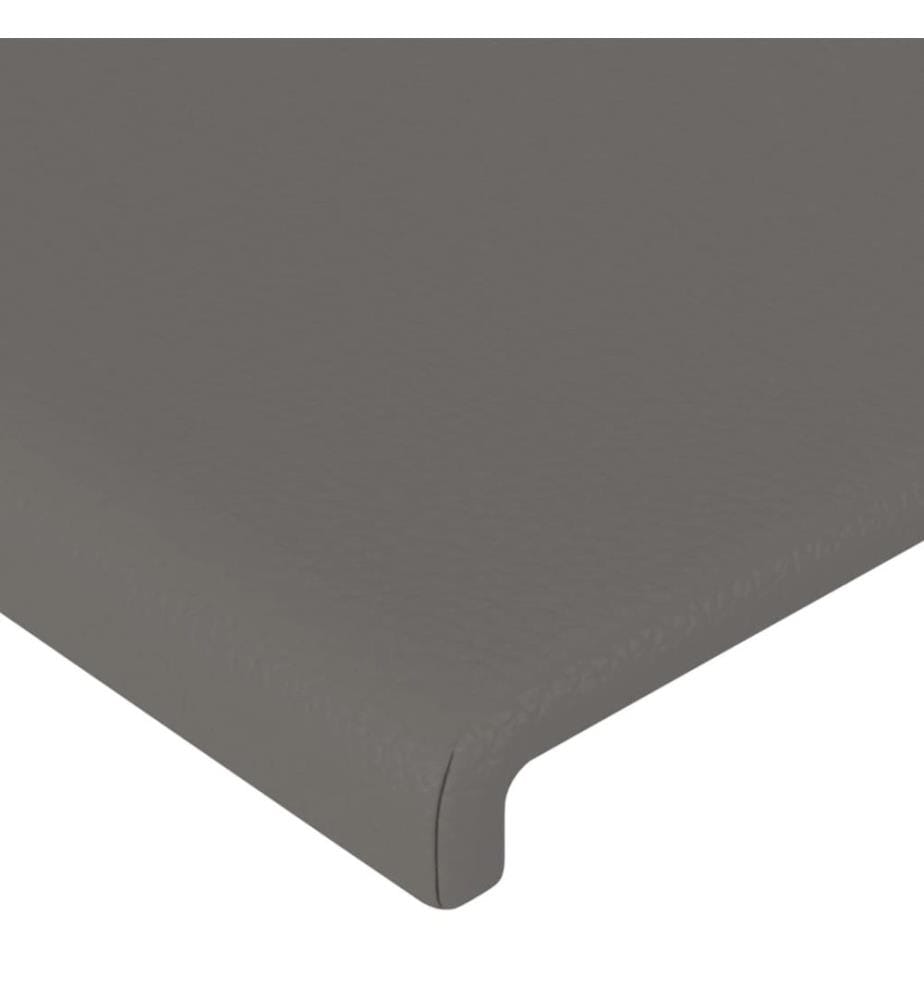 Tête de lit Gris 180x5x118/128 cm Similicuir