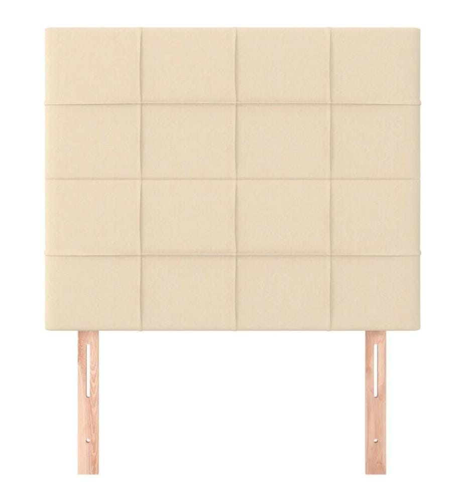 Kopfteil Creme 90x5x118/128 cm Stoff