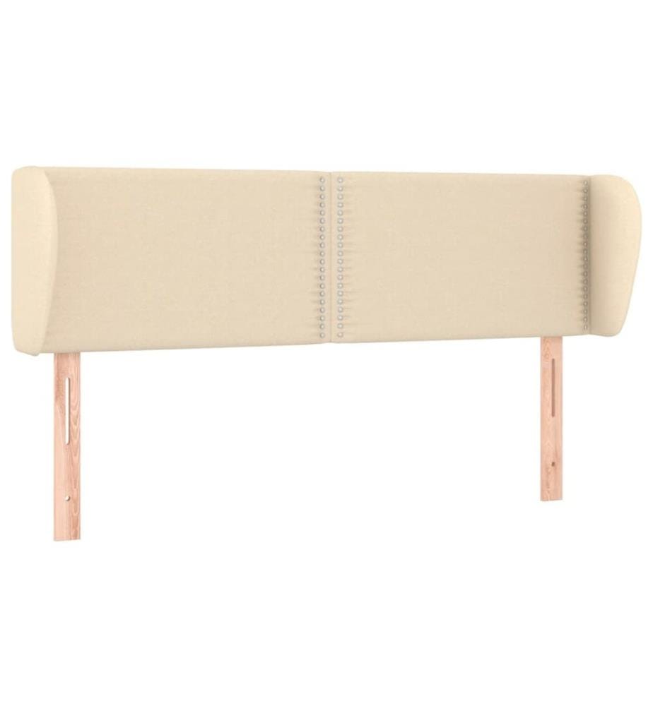 Kopfteil mit Ohren Creme 147x23x78/88 cm Stoff