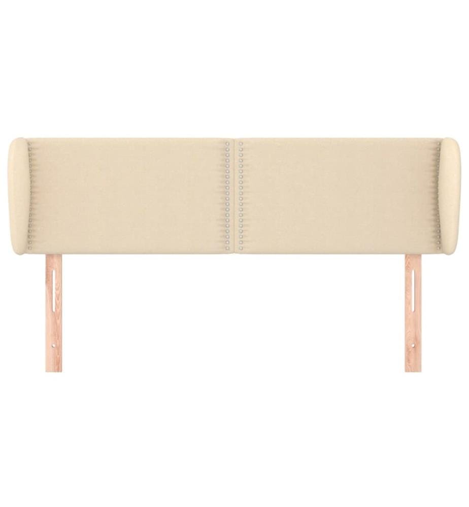Kopfteil mit Ohren Creme 147x23x78/88 cm Stoff