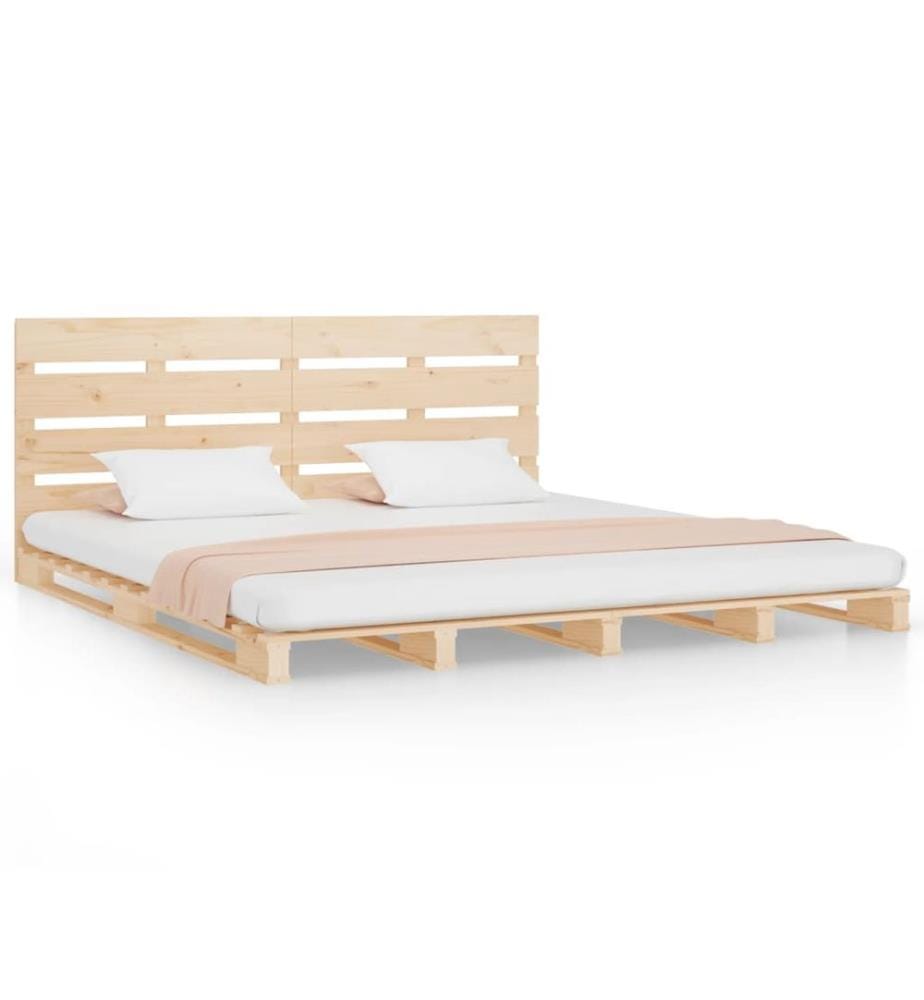 Cadre de lit sans matelas 160x200 cm bois massif de pin