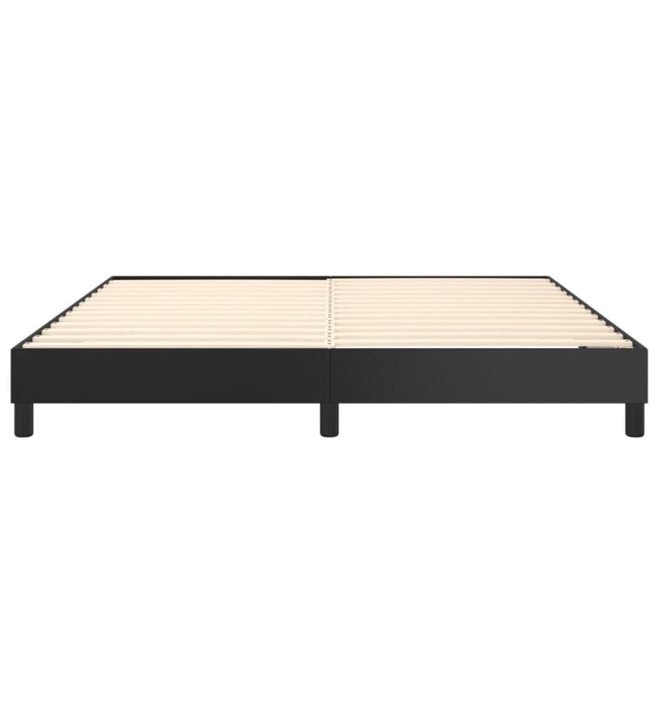 Boxspringbettgestell Schwarz 160x200 cm Kunstleder