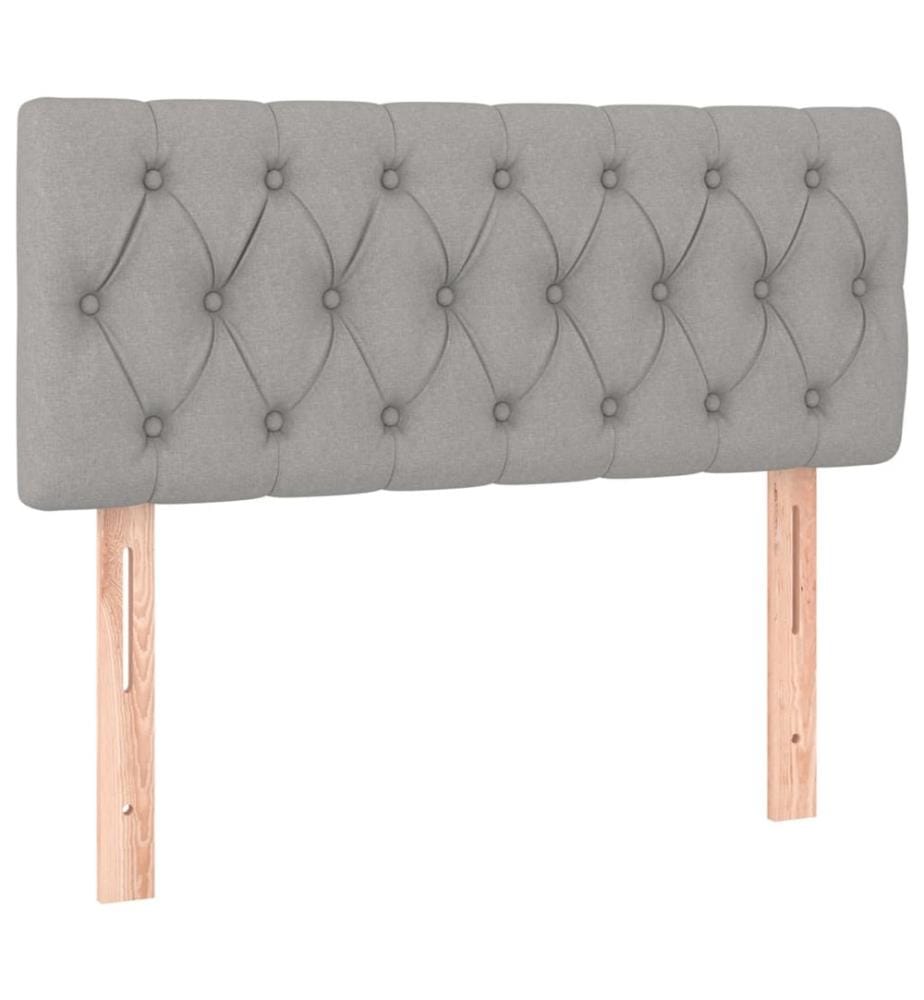 Tête de lit à LED Gris clair 100x7x78/88 cm Tissu