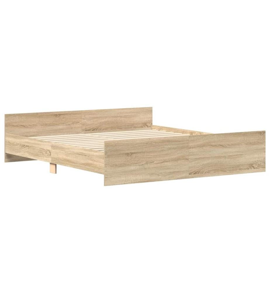 Bettgestell mit Kopf- und Fussteil Sonoma-Eiche 180x200 cm