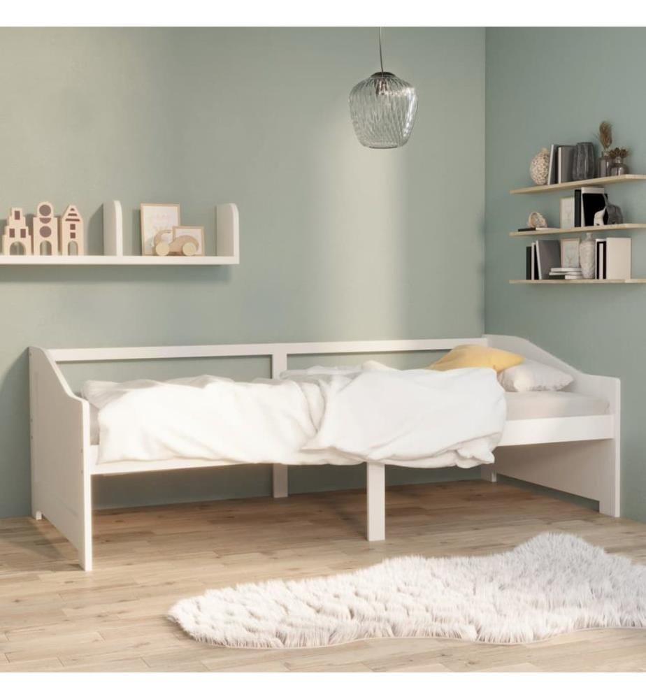 Lit de repos 3 places sans matelas Blanc 90x200 cm