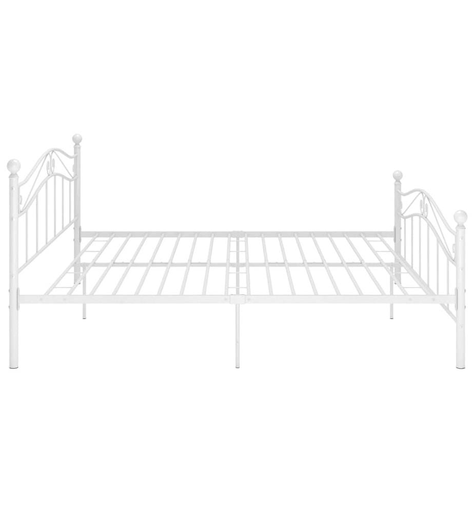 Bett Weiss Metall 160x200 cm