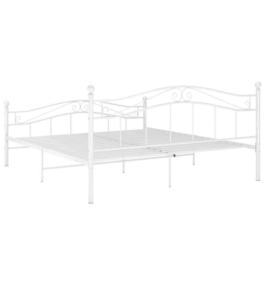 Bett Weiss Metall 160x200 cm
