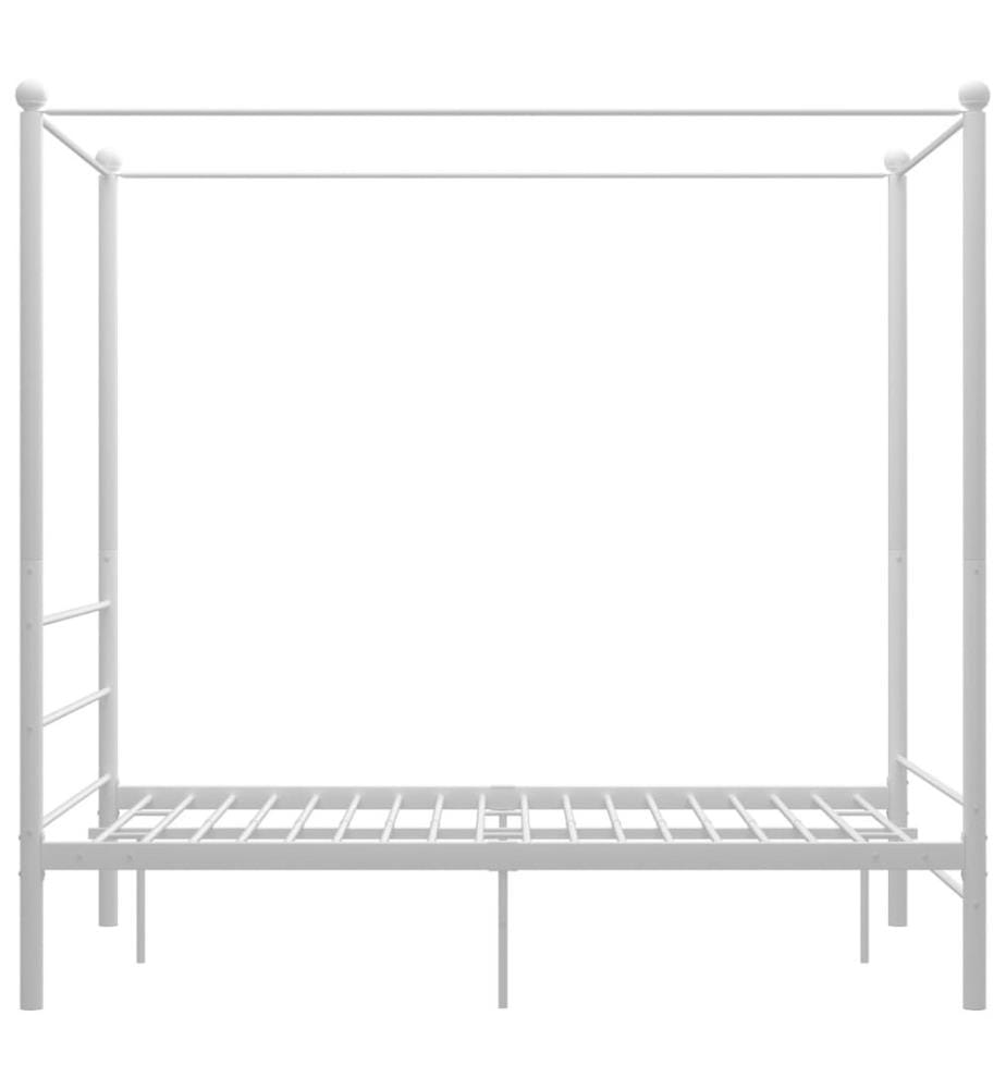 Himmelbett Weiss Metall 120x200 cm