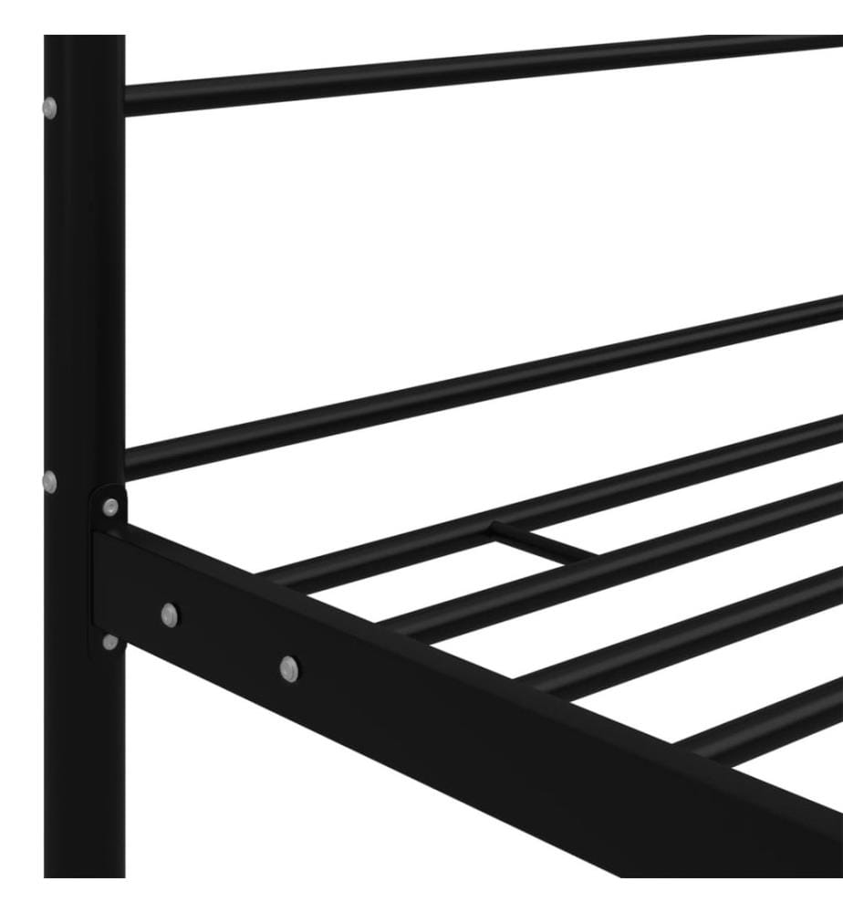 Himmelbett Schwarz Metall 200x200 cm