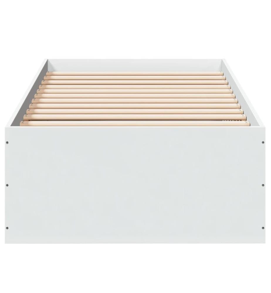 Cadre de lit sans matelas blanc 90x190 cm
