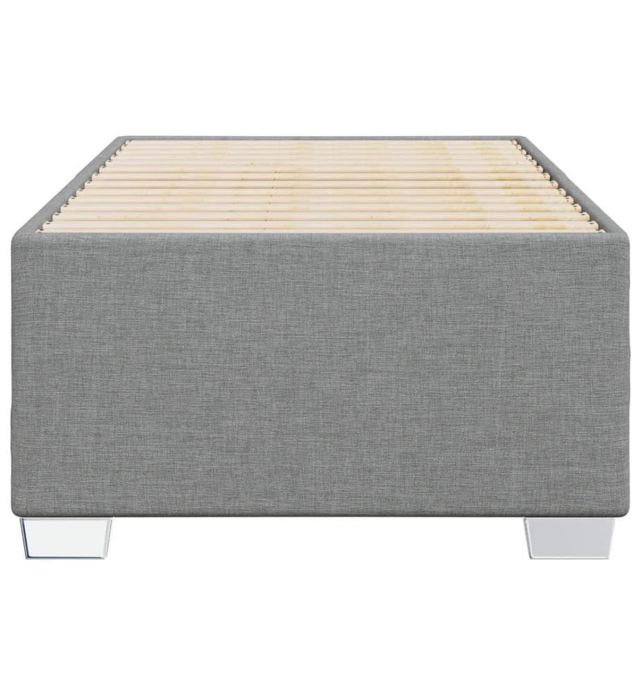 Bettgestell ohne Matratze Hellgrau 90x200 cm Stoff