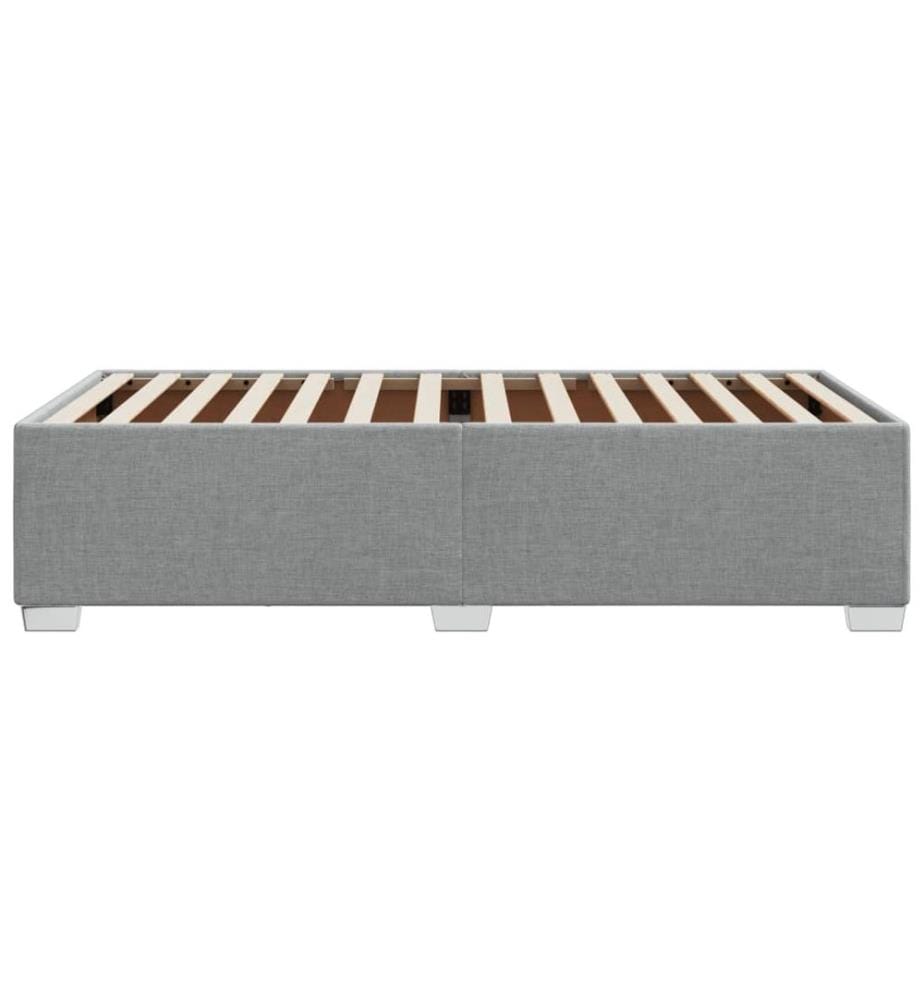 Bettgestell ohne Matratze Hellgrau 90x200 cm Stoff