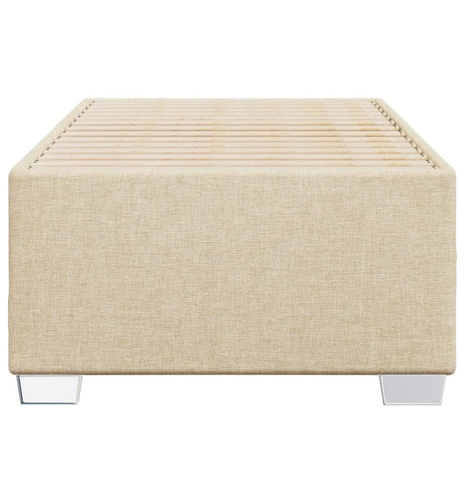 Cadre de lit sans matelas crème 100x200 cm tissu