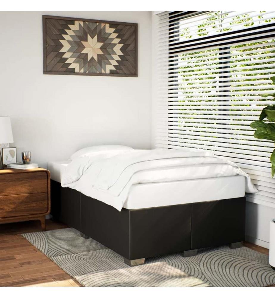 Bettgestell Schwarz 120x200 cm Kunstleder