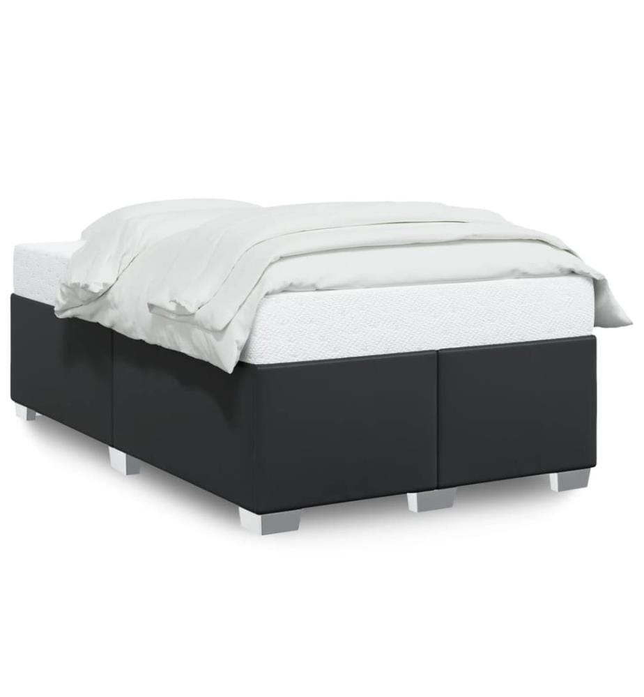 Bettgestell Schwarz 120x200 cm Kunstleder