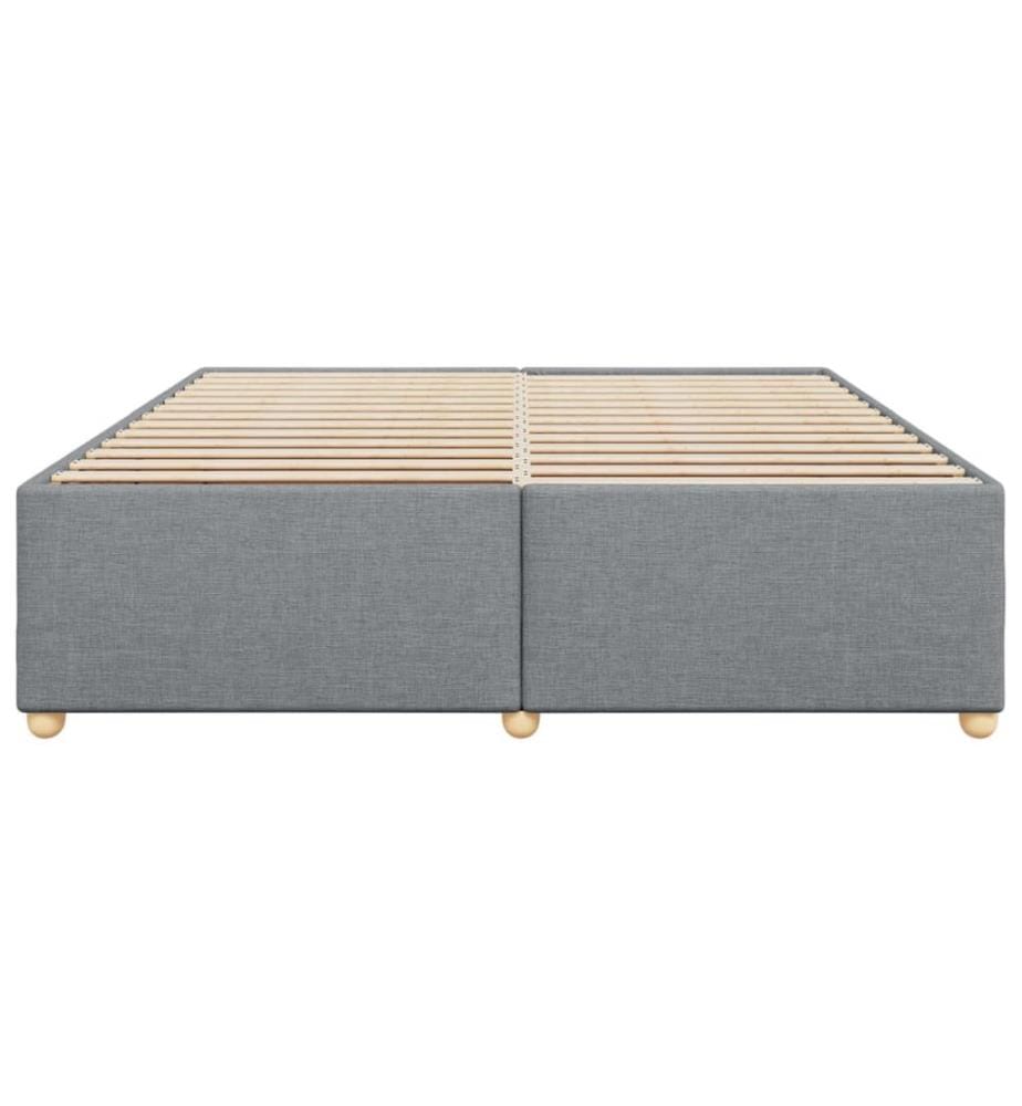 Bettgestell ohne Matratze Hellgrau 180x200 cm Stoff