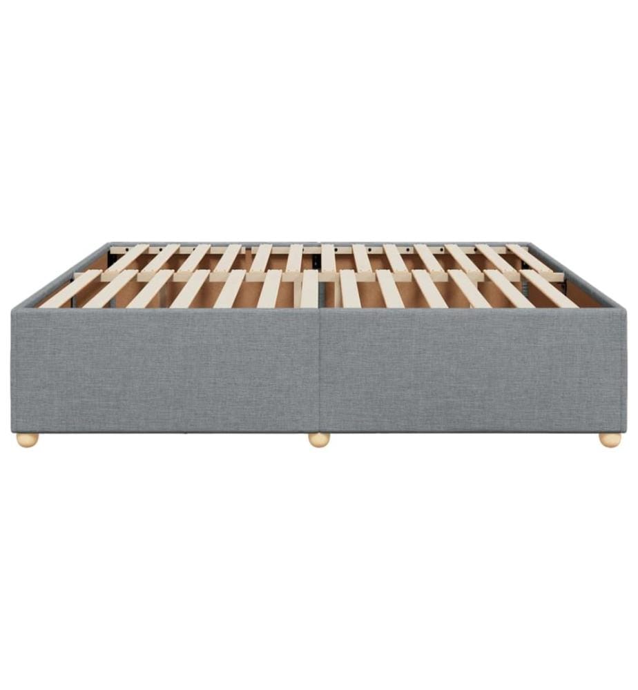 Bettgestell ohne Matratze Hellgrau 180x200 cm Stoff