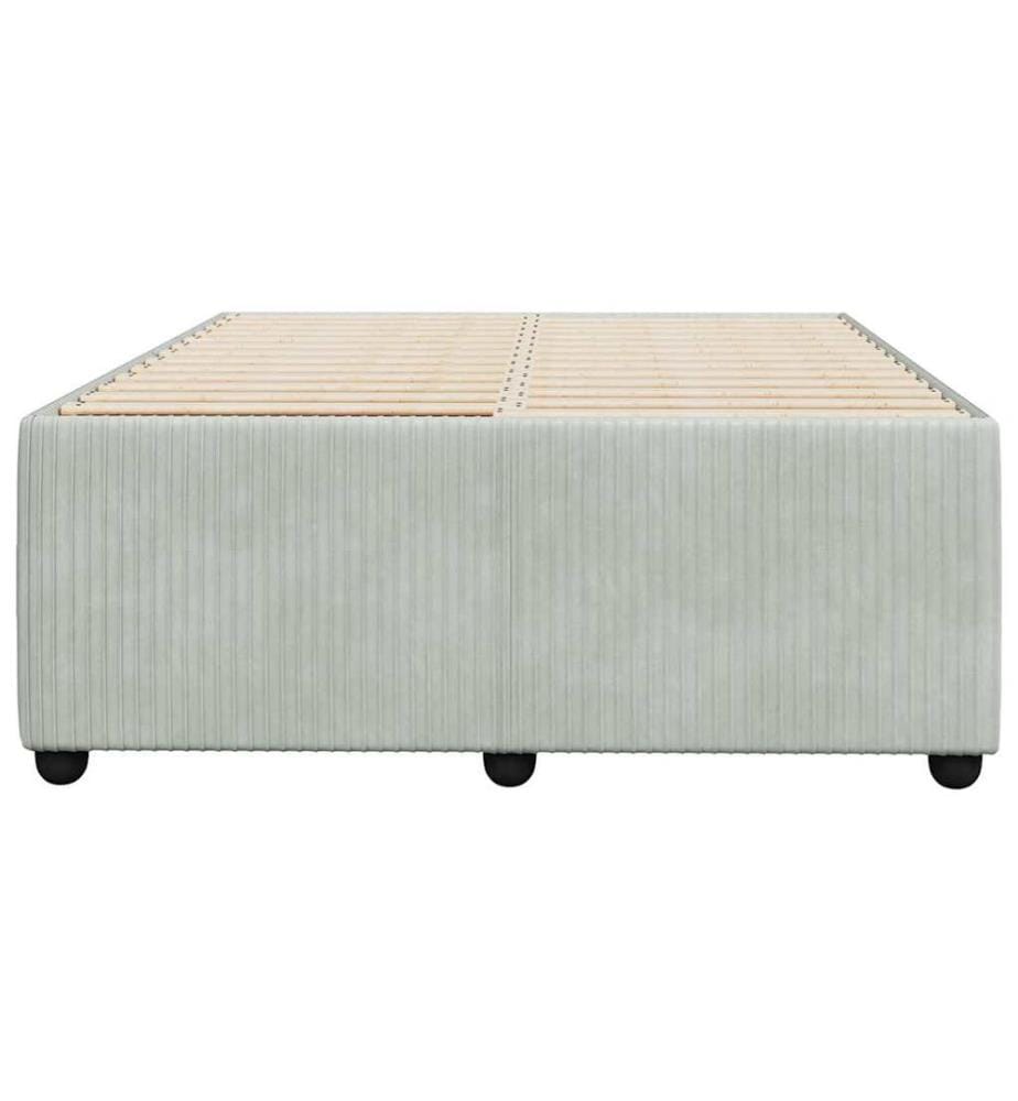 Bettgestell ohne Matratze Hellgrau 120x190 cm Samt