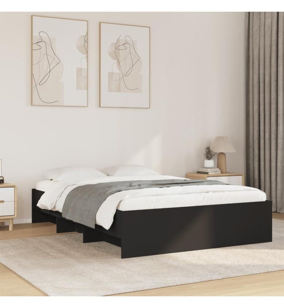 Bettgestell Schwarz 120x200 cm Holzwerkstoff