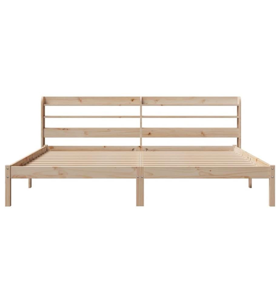 Cadre de lit sans matelas 180x200 cm bois massif de pin