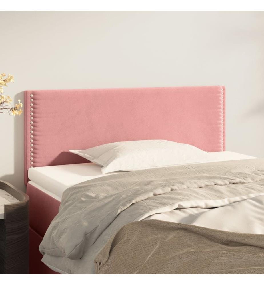 Tête de lit Rose 100x5x78/88 cm Velours