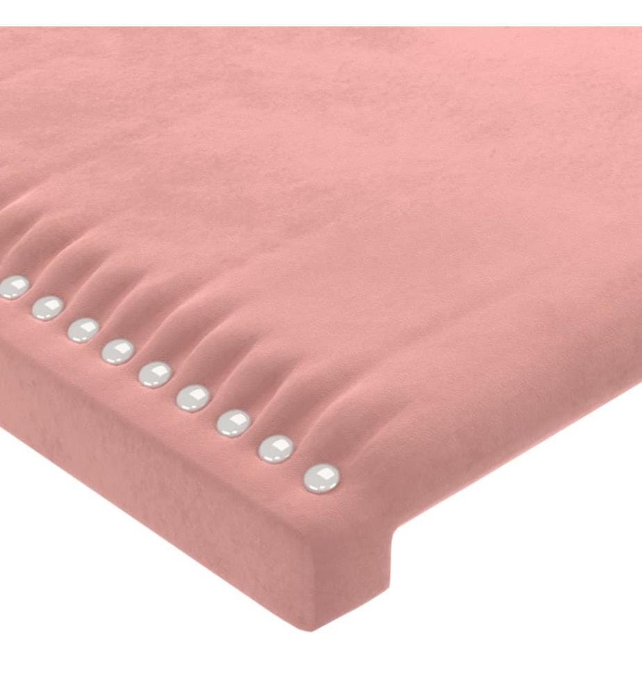 Tête de lit Rose 100x5x78/88 cm Velours