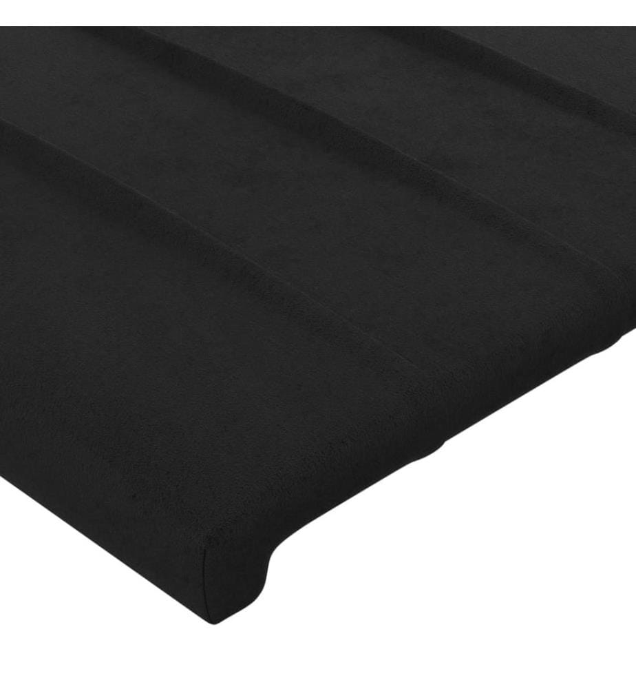 Tête de lit Noir 90x5x78/88 cm Velours