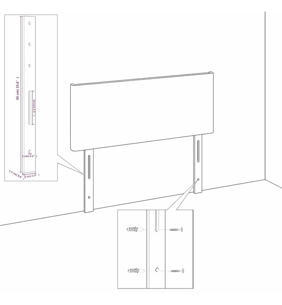 Têtes de lit 2 pcs Vert foncé 90x7x78/88 cm Velours