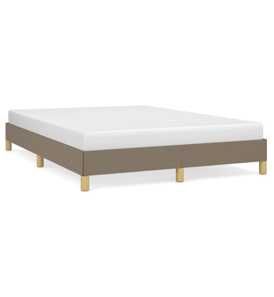 Cadre de lit sans matelas taupe 160x200 cm tissu