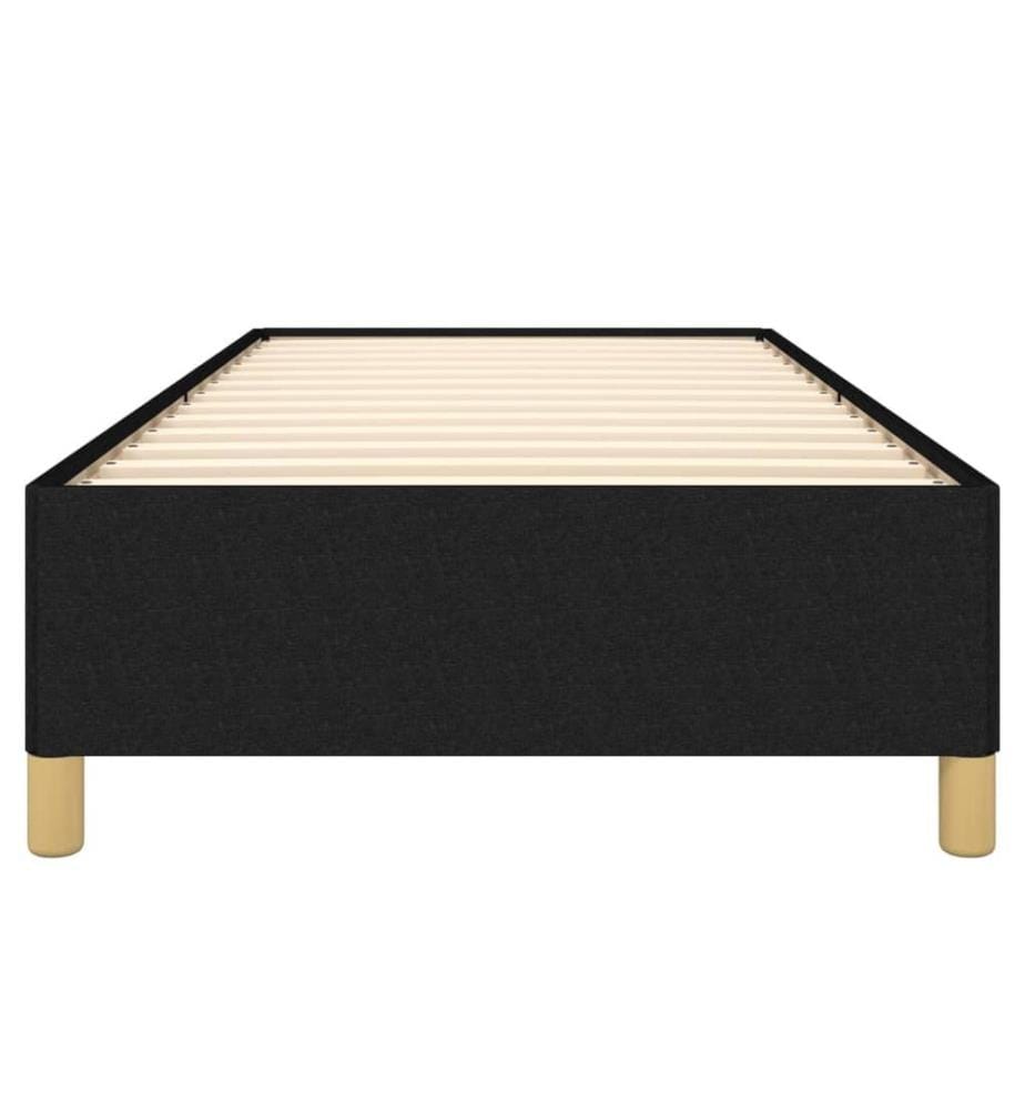 Cadre de lit sans matelas noir 100x200 cm tissu