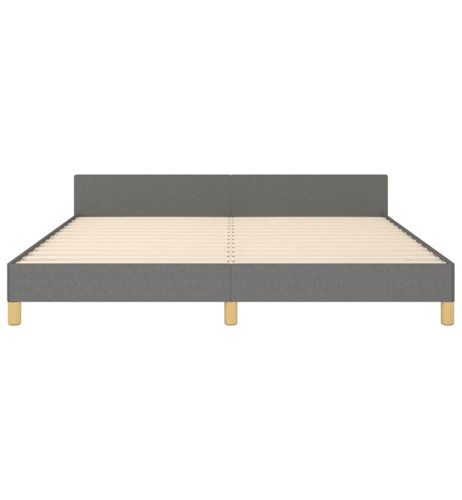 Bettgestell ohne Matratze Dunkelgrau 180x200 cm Stoff