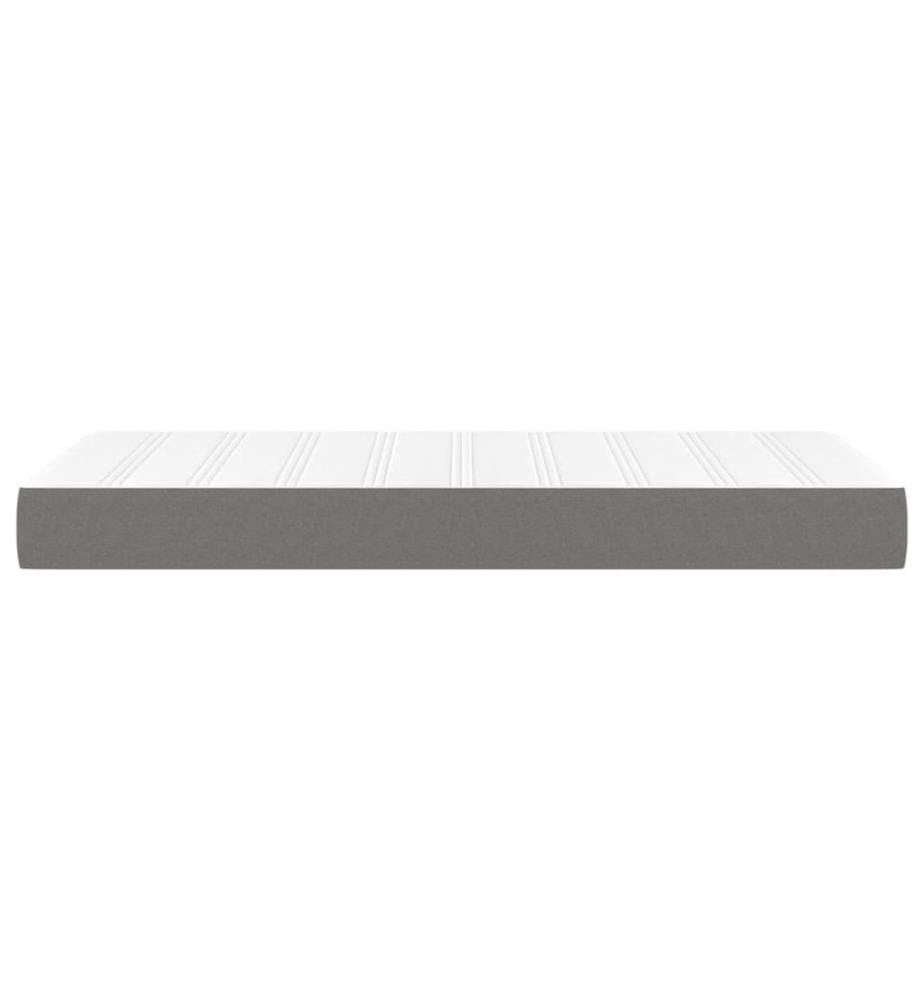 Taschenfederkernmatratze Mittel Dunkelgrau 90x200x20 cm Stoff