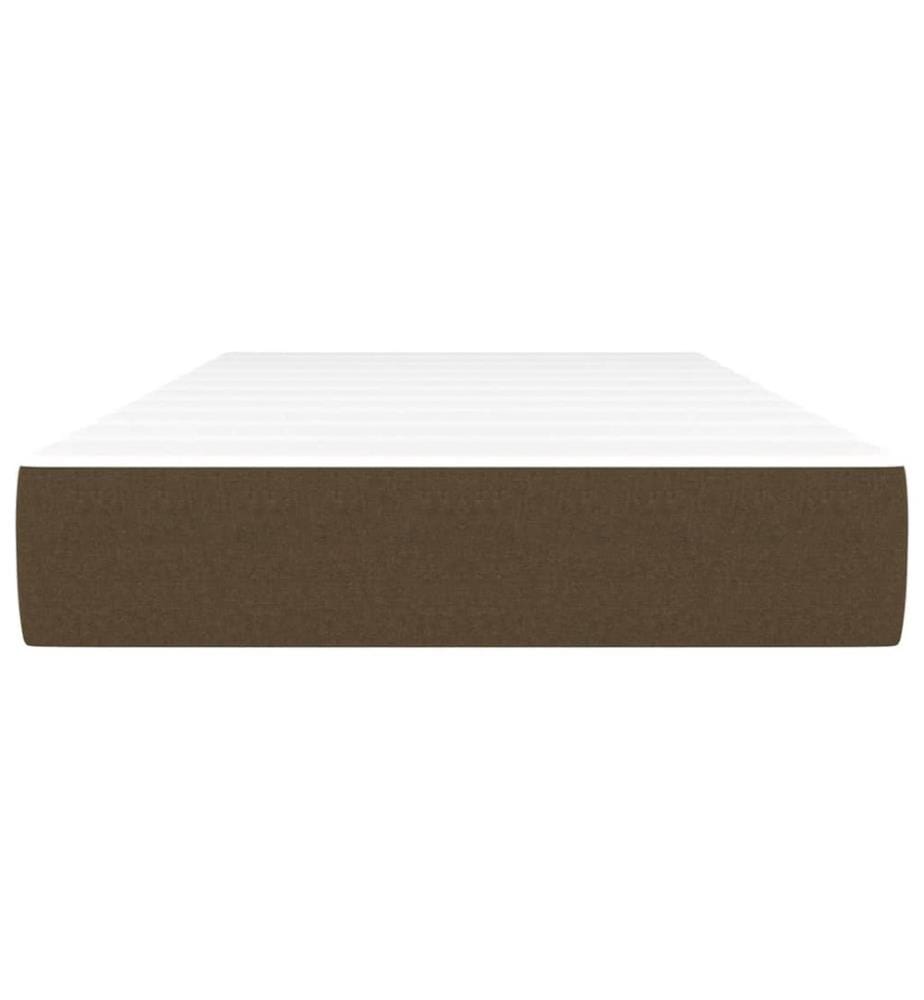 Taschenfederkernmatratze Mittel Dunkelbraun 90x200x20 cm Stoff