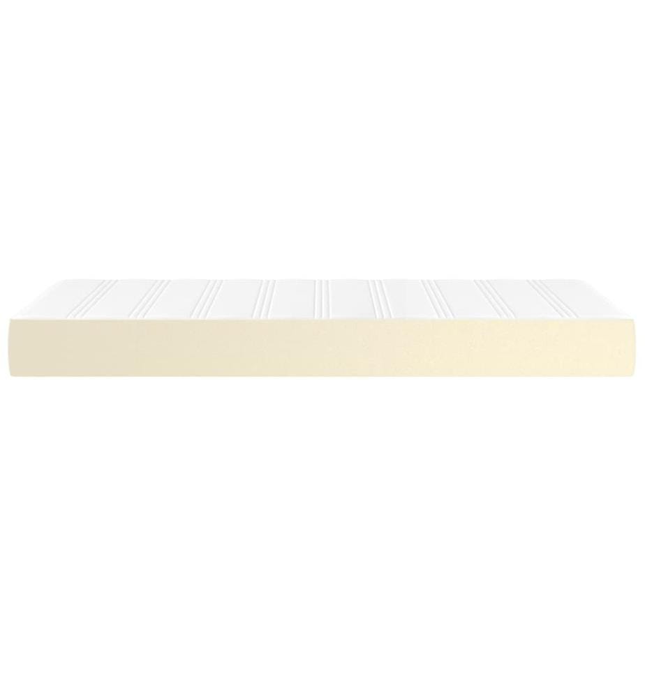 Taschenfederkernmatratze Mittel Creme 90x200x20 cm Kunstleder