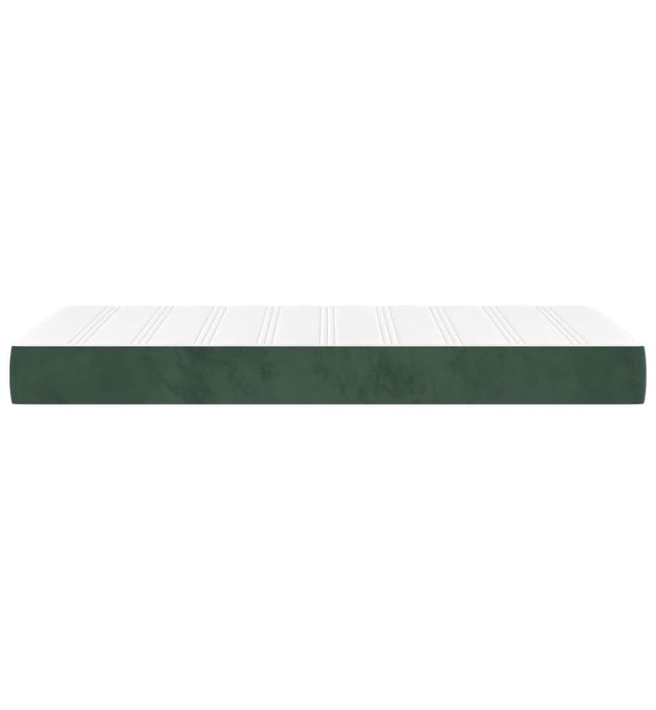 Taschenfederkernmatratze Mittel Dunkelgrün 90x200x20 cm Samt