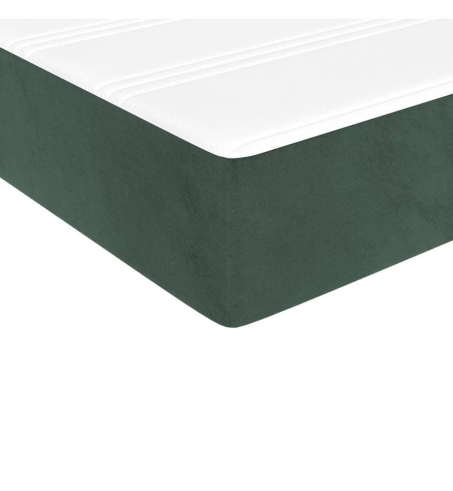 Taschenfederkernmatratze Mittel Dunkelgrün 90x200x20 cm Samt