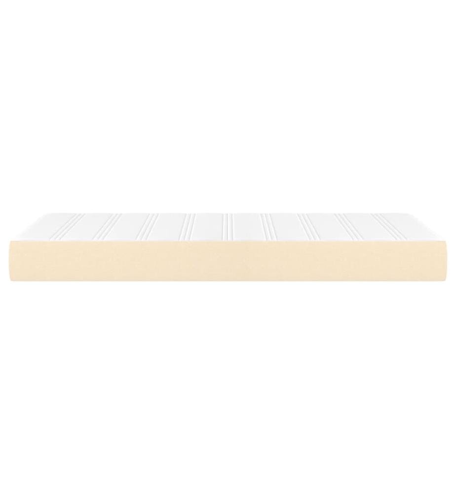 Taschenfederkernmatratze Mittel Creme 100x200x20 cm Stoff