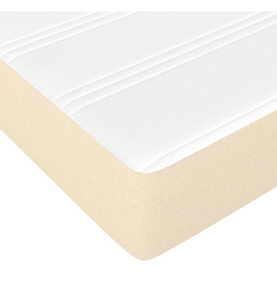 Taschenfederkernmatratze Mittel Creme 100x200x20 cm Stoff