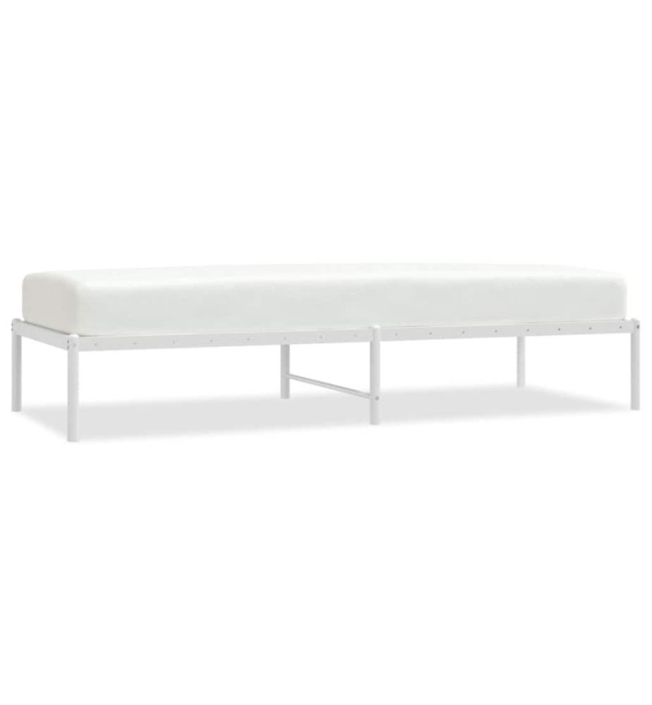 Bettgestell Metall Weiss 75x190 cm