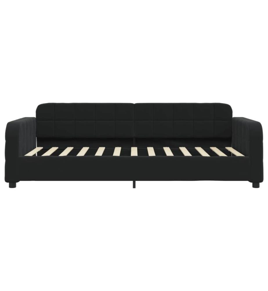 Lit de repos sans matelas noir 90x200 cm velours