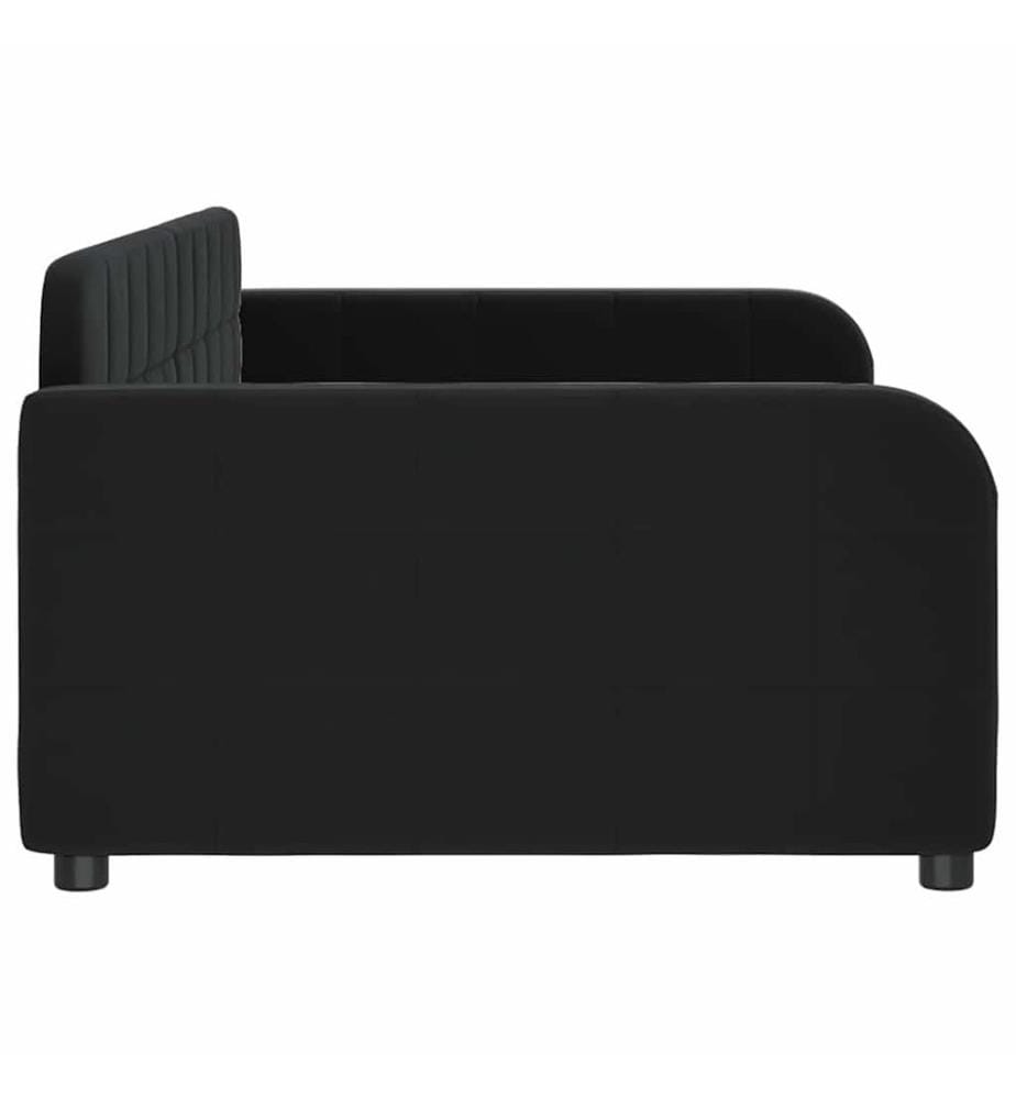 Lit de repos sans matelas noir 90x200 cm velours