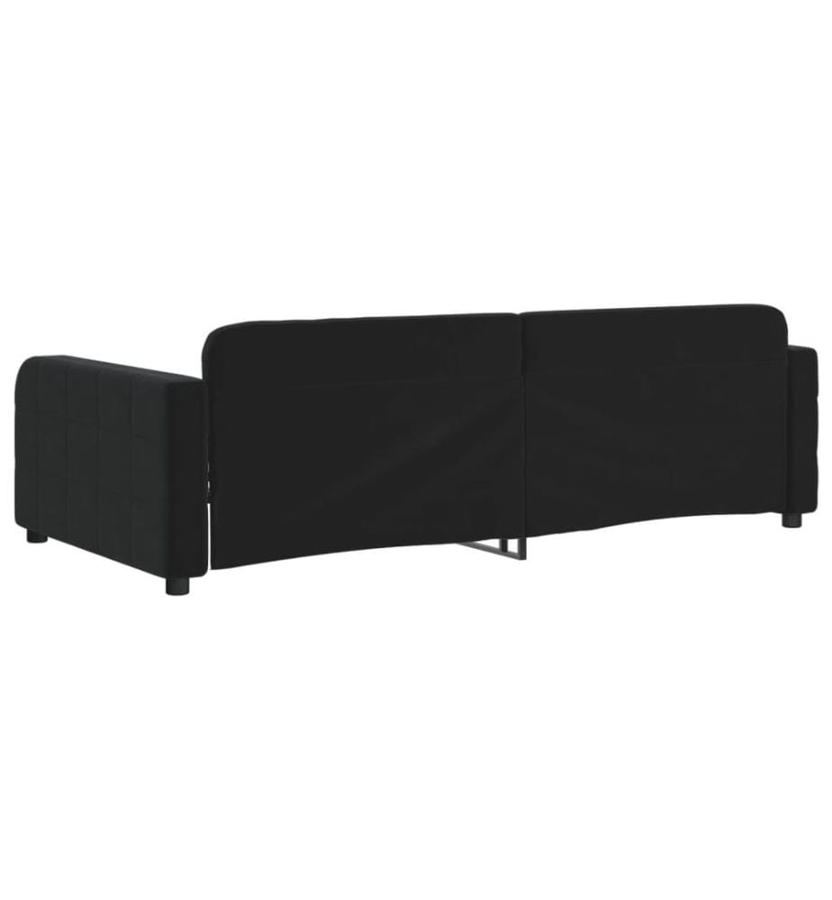 Lit de repos sans matelas noir 90x200 cm velours