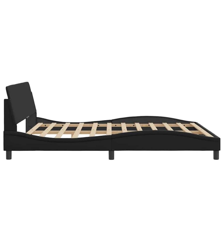 Cadre de lit Dover noir 180x200 cm similicuir