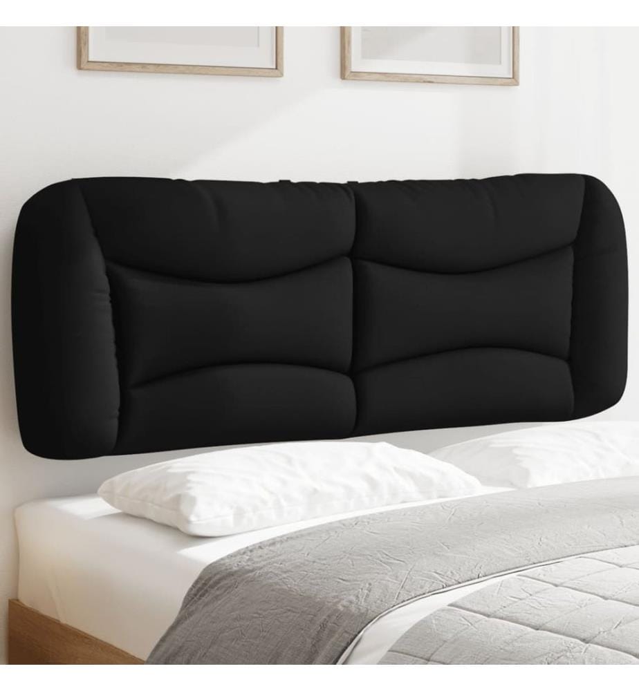 Coussin de tête de lit Hvar noir 140 cm tissu