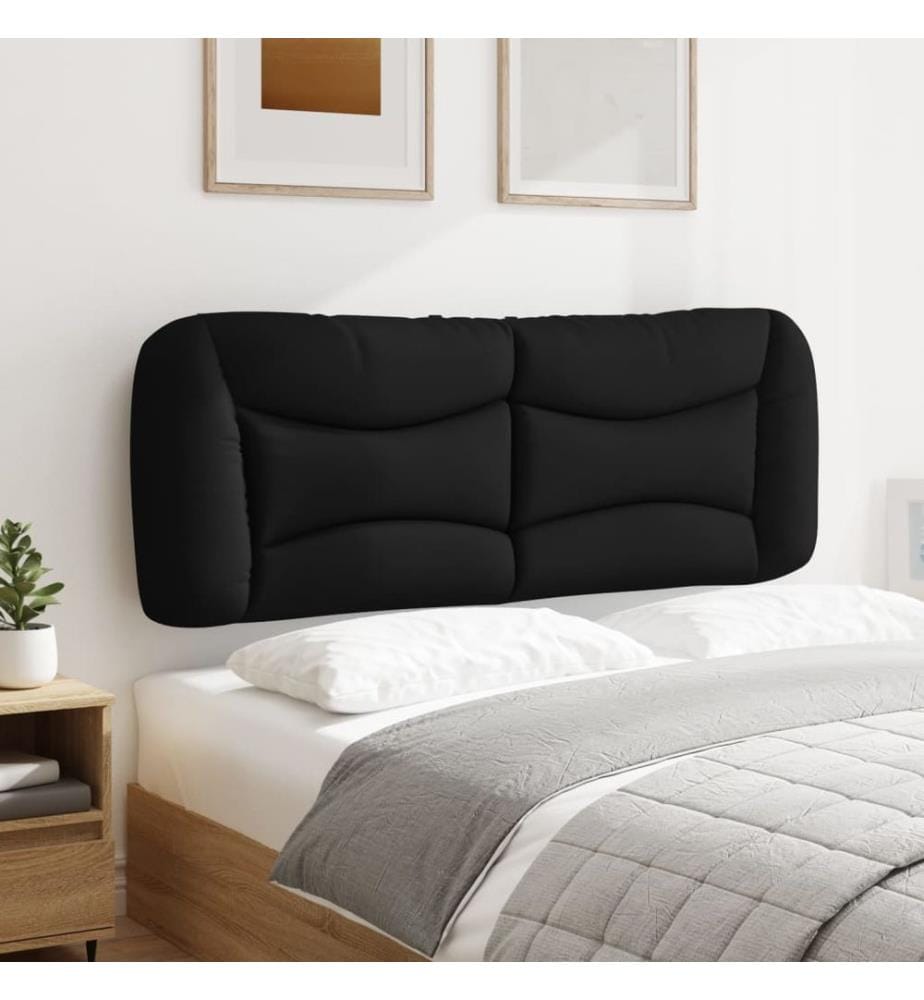 Coussin de tête de lit Hvar noir 140 cm tissu